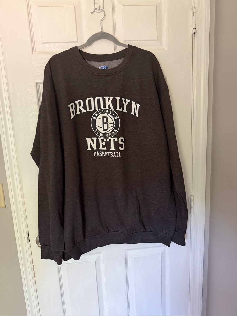 NBA Brooklyn Nets Dark Gray Crewneck Sweatshirt